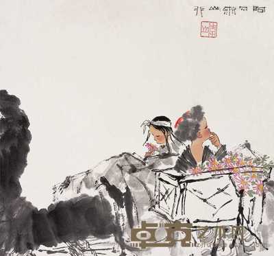 李山 人物 镜心 33×34.5cm